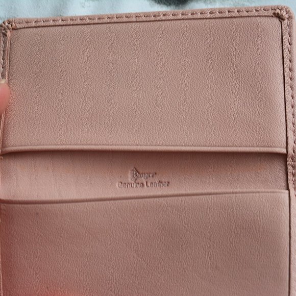 Pink Genuine Leather Business Card Holder - Picture 3 of 5